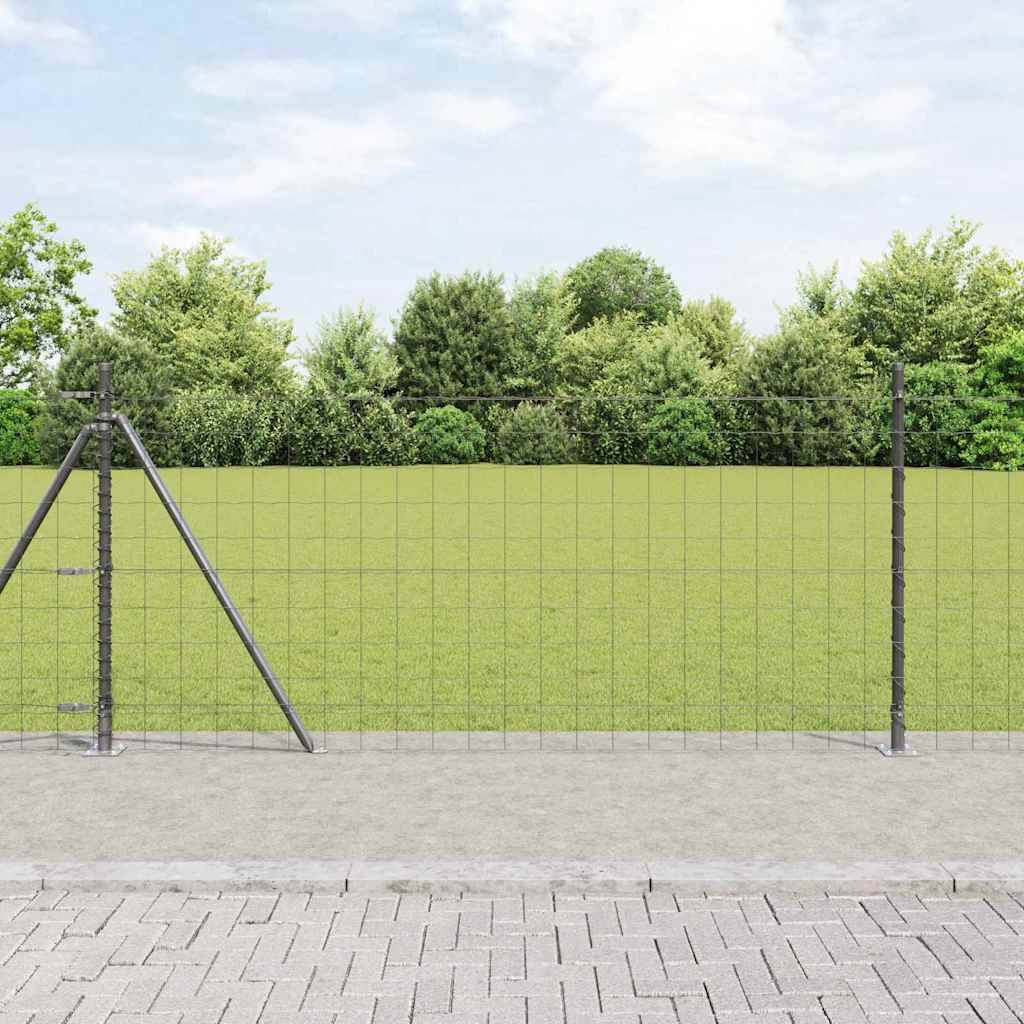 Žogu komplekts ar stabiem Pelēks 1 x 25 m Tērauds