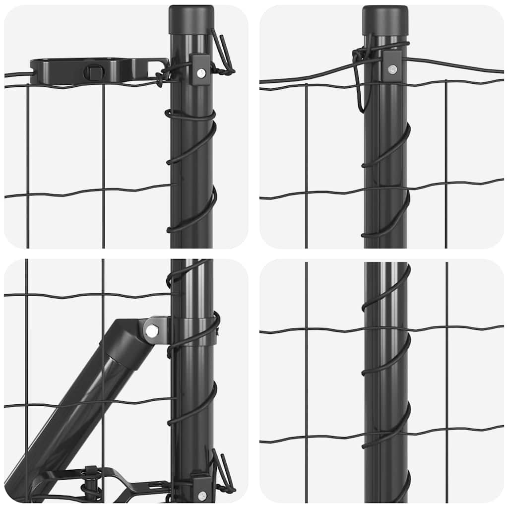 Žogs ar stabiem Pelēks 0.6 x 50 m Tērauds