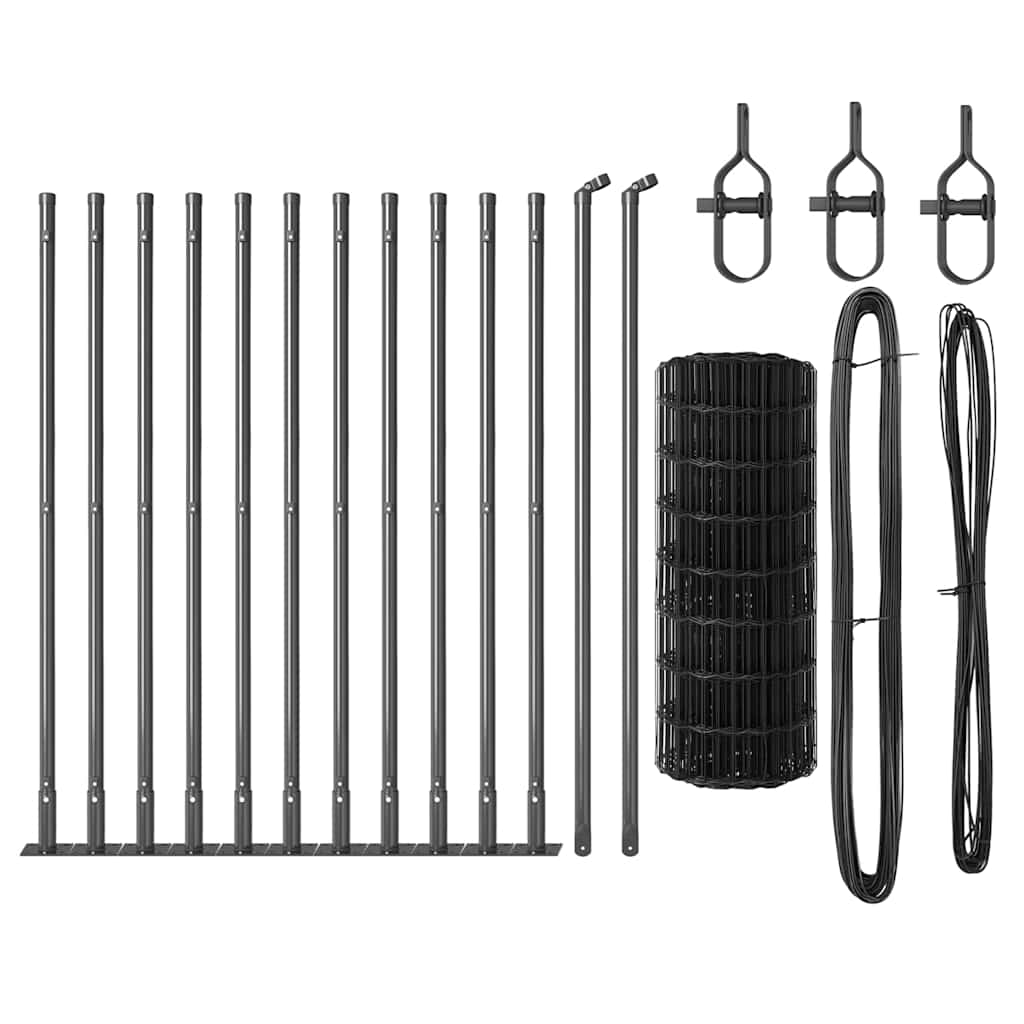 Tvora su stulpais Pilka 0.6 x 25 m Plienas