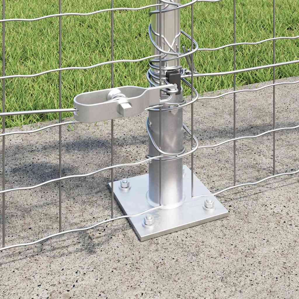 Fence with Posts Silver 0.8 x 10 m Steel