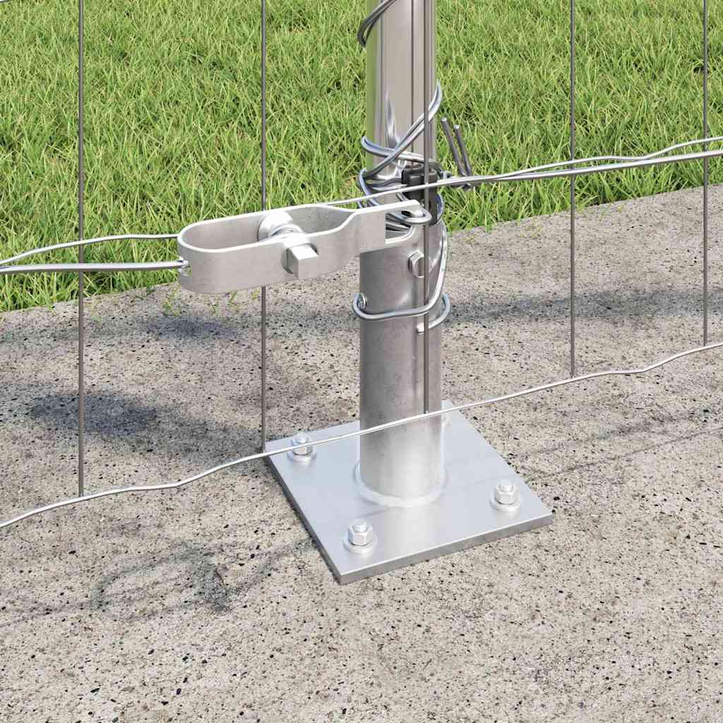 Fence with posts Silver 1.2 x 10 m Steel