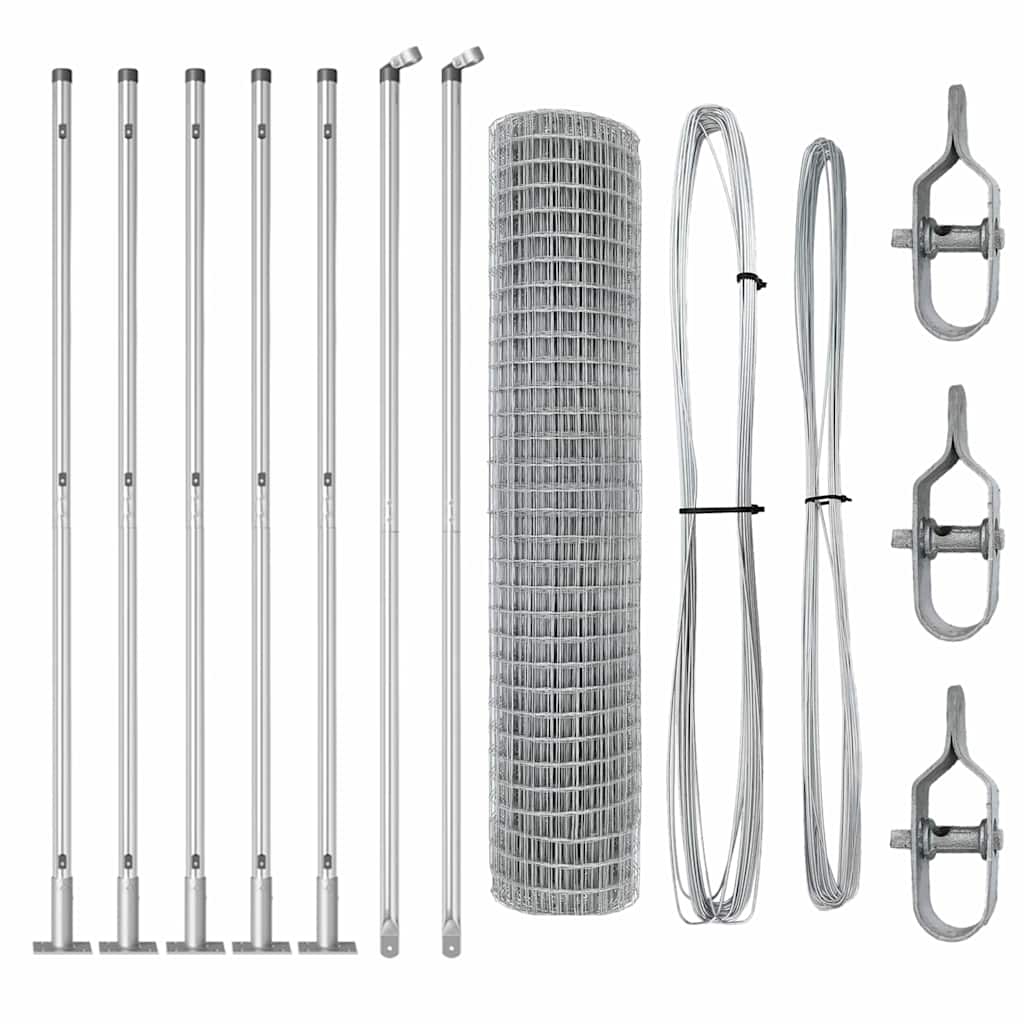 Žogs ar stabiem Sudraba 1.5 x 10 m Tērauds