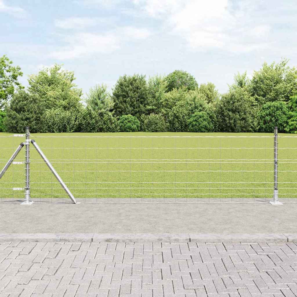 Tvora su stulpais Sidabro 0.6 x 25 m Plienas