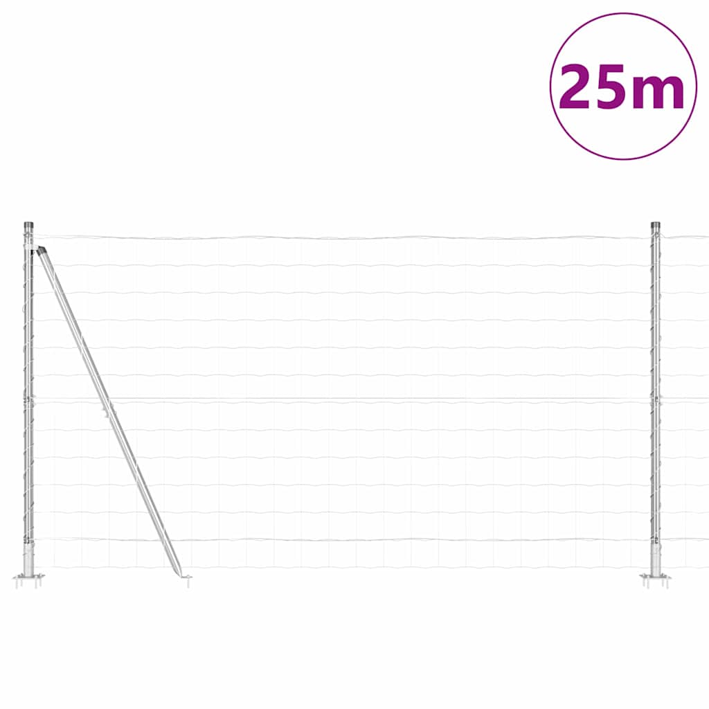 Tvora su stulpais Sidabro 1.2 x 25 m Plienas