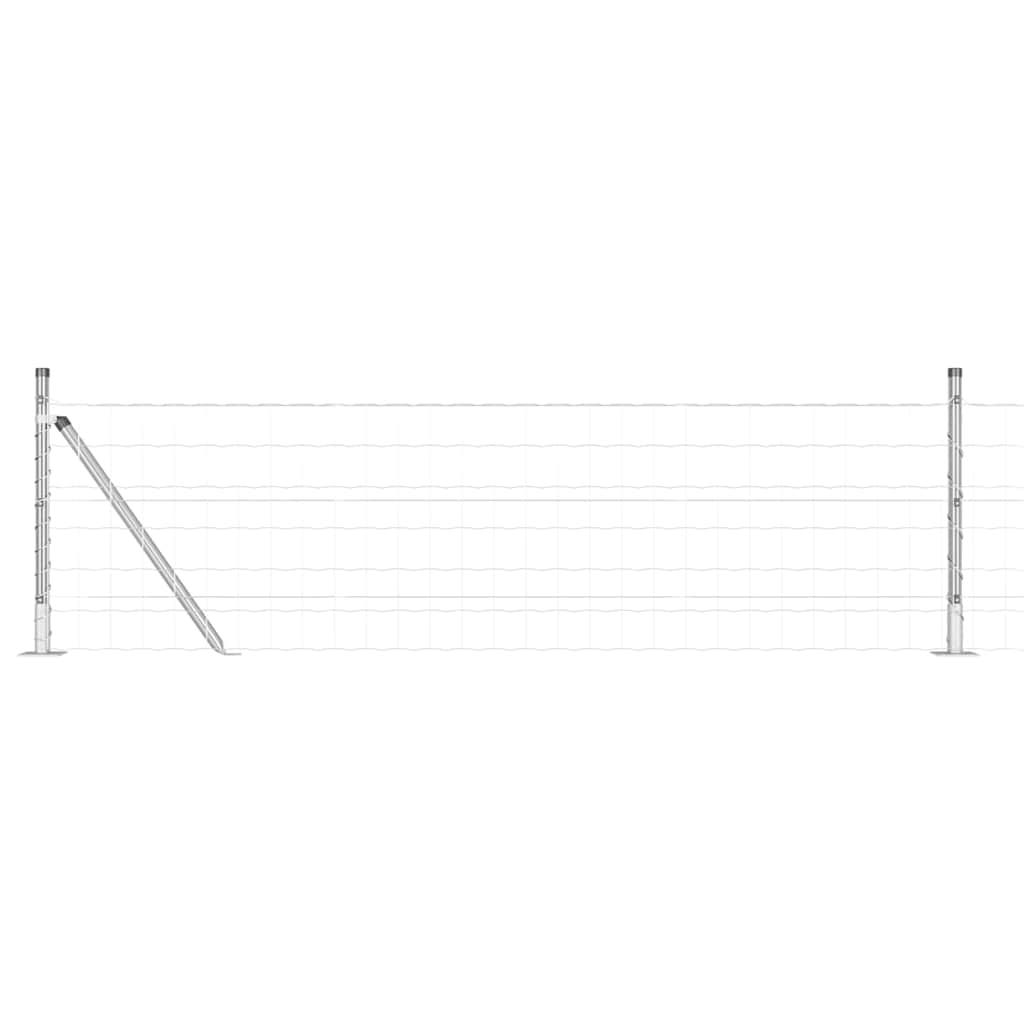 Tvora su stulpais Sidabro 0.6 x 50 m Plienas