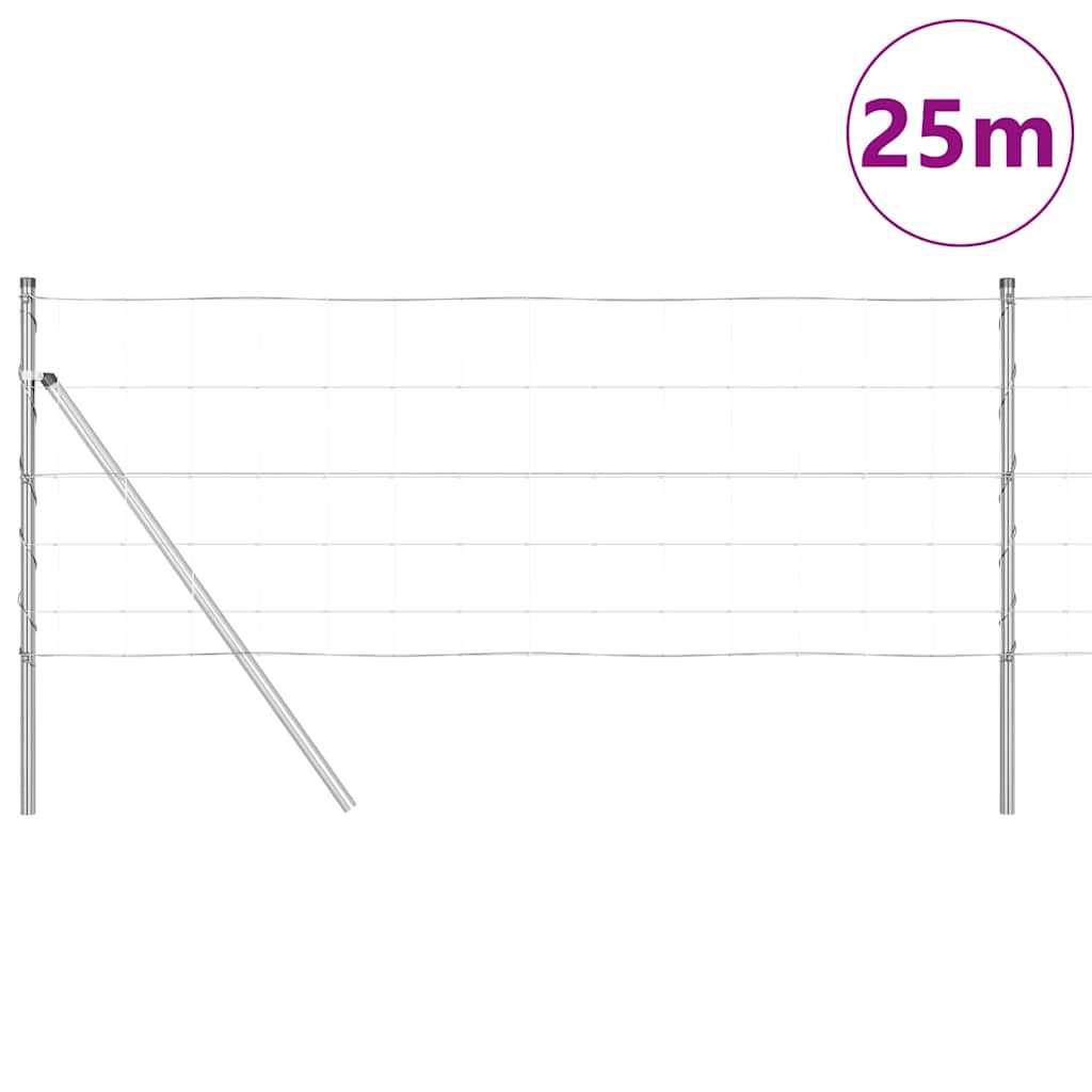 Ganyklų tvora Sidabro 25 x 0.8 m Galvanizuotas plienas