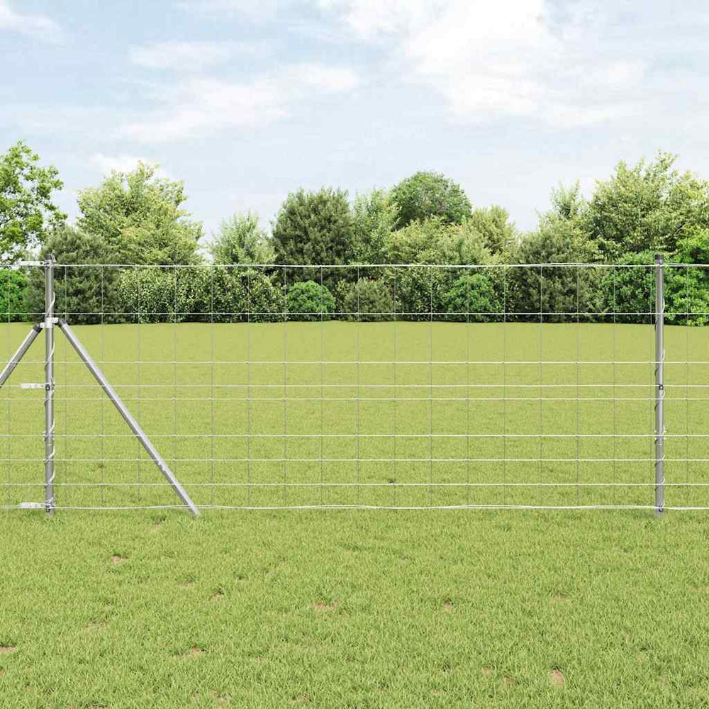 Pasture fence Silver 25 x 1 m Galvanised steel