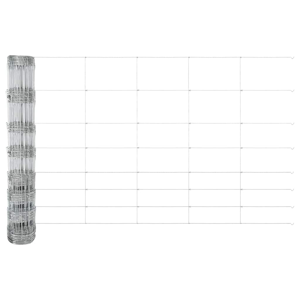 Pasture fence Silver 25 x 1 m Galvanised steel