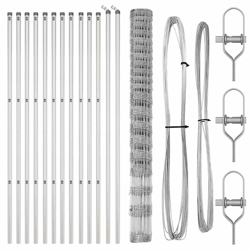 Ganību žogs Sudraba 25 x 1 m Galvanizēts tērauds