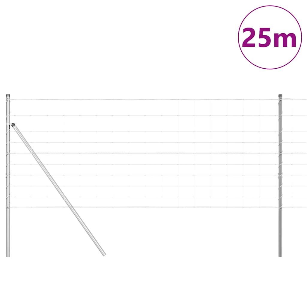 Ganību žogs Sudraba 25 x 1 m Galvanizēts tērauds