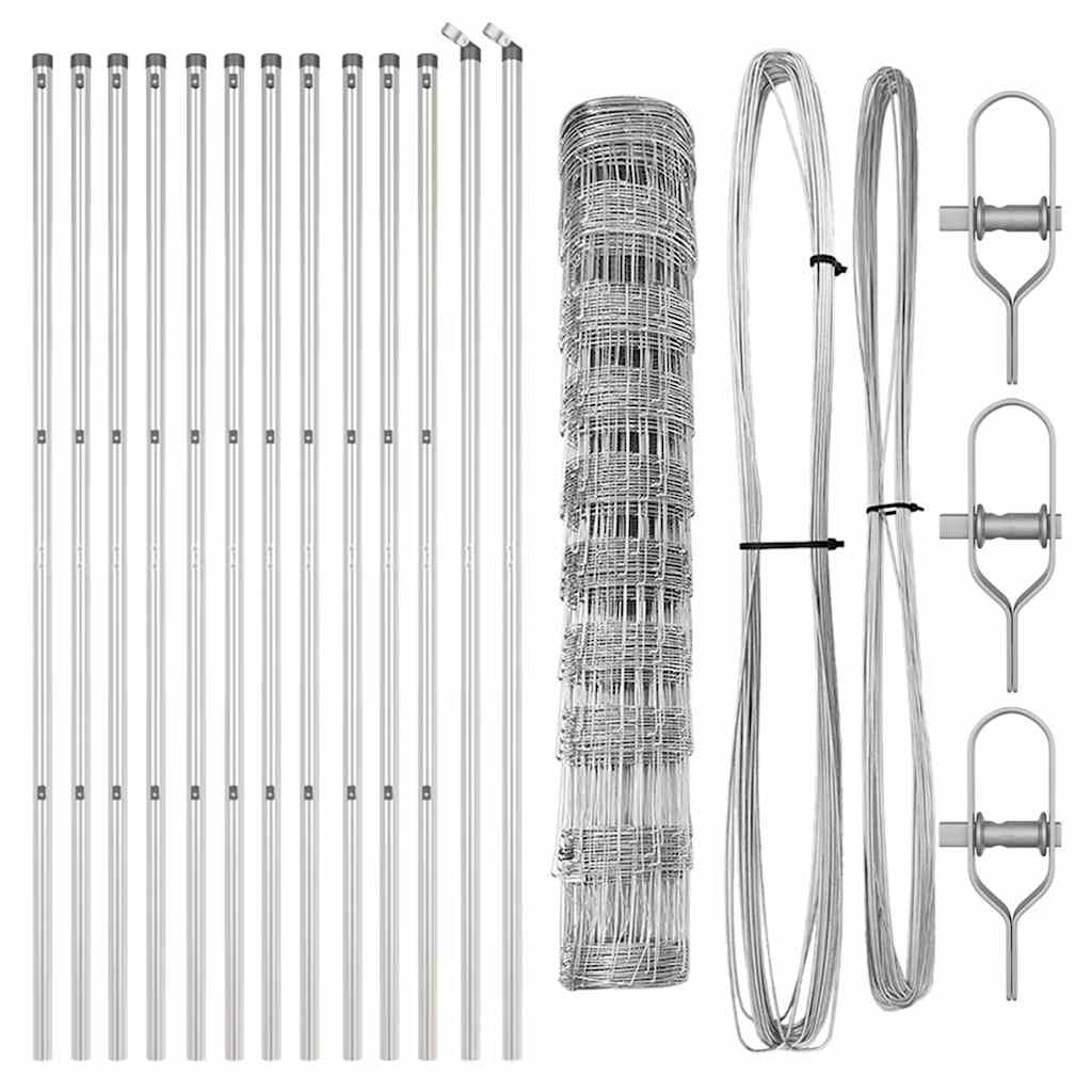 Ganyklų tvora Sidabro 25 x 1 m Galvanizuotas plienas