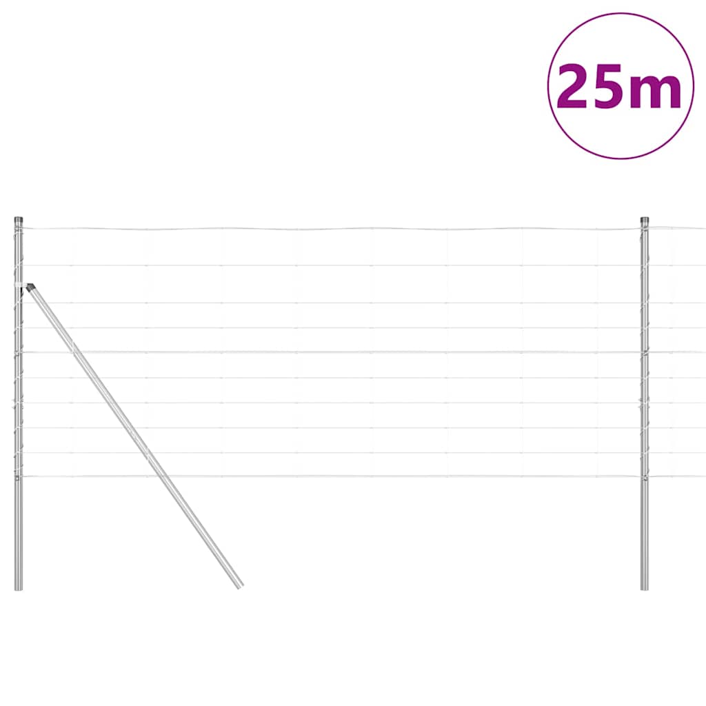 Ganyklų tvora Sidabro 25 x 1 m Galvanizuotas plienas