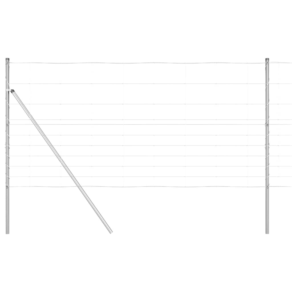 Pasture fence Silver 25 x 1.2 m Galvanised steel