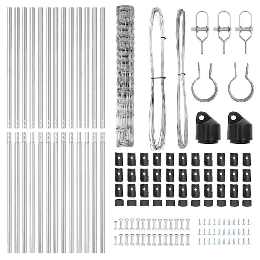 Ganyklų tvora Sidabro 25 x 1,2 m Galvanizuotas plienas