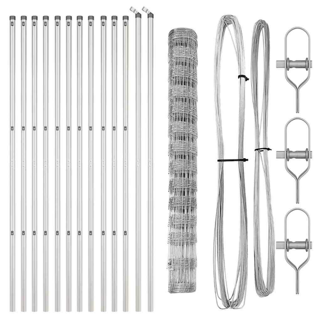 Ganyklų tvora Sidabro 25 x 1.4 m Galvanizuotas plienas