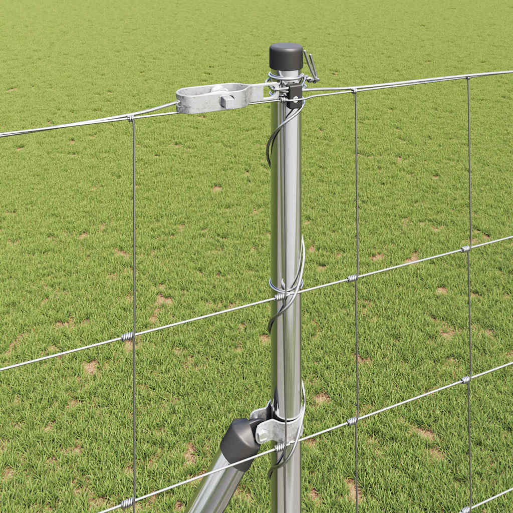 Pasture fence Silver 25 x 1.5 m Galvanized steel