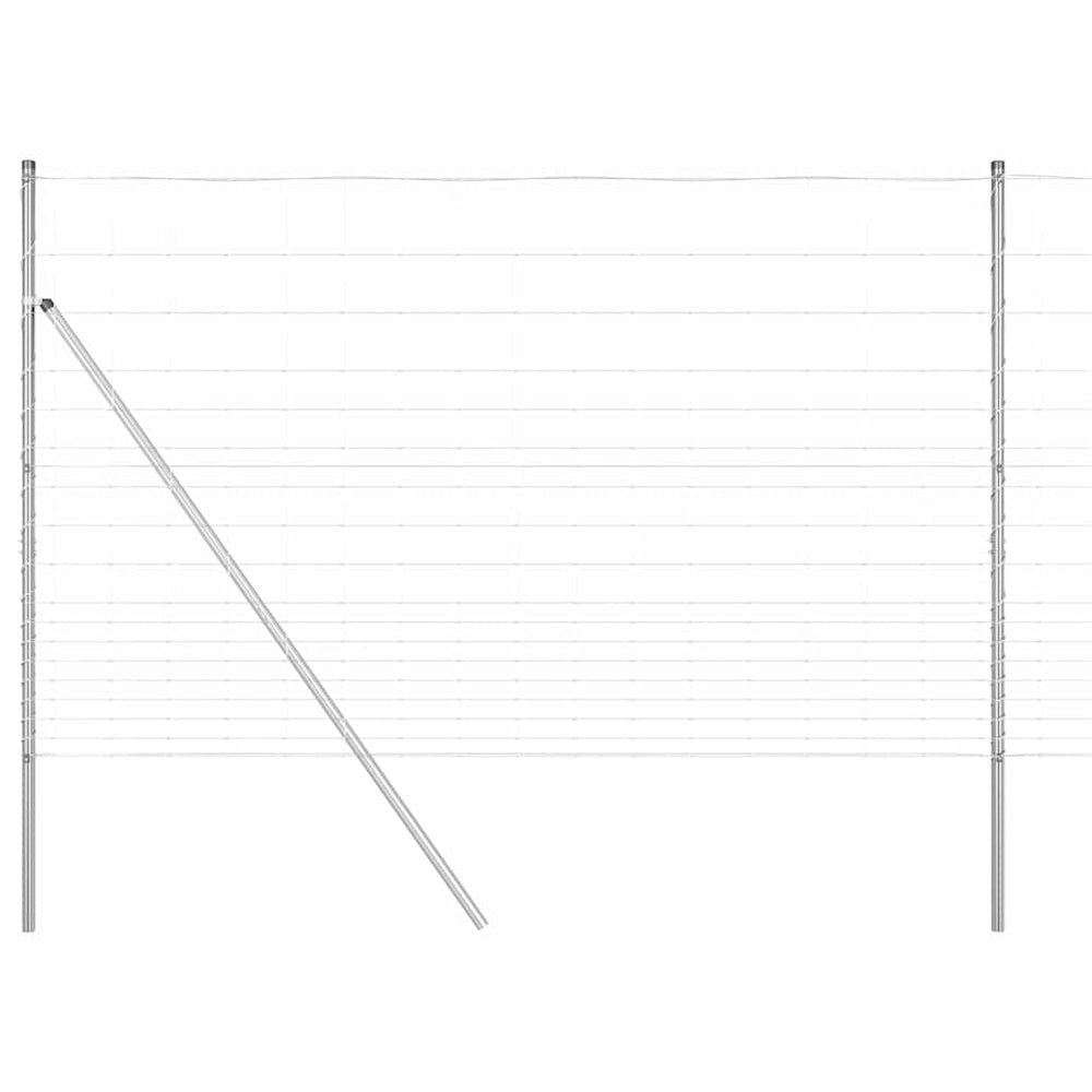 Pasture fence Silver 25 x 1.5 m Galvanized steel