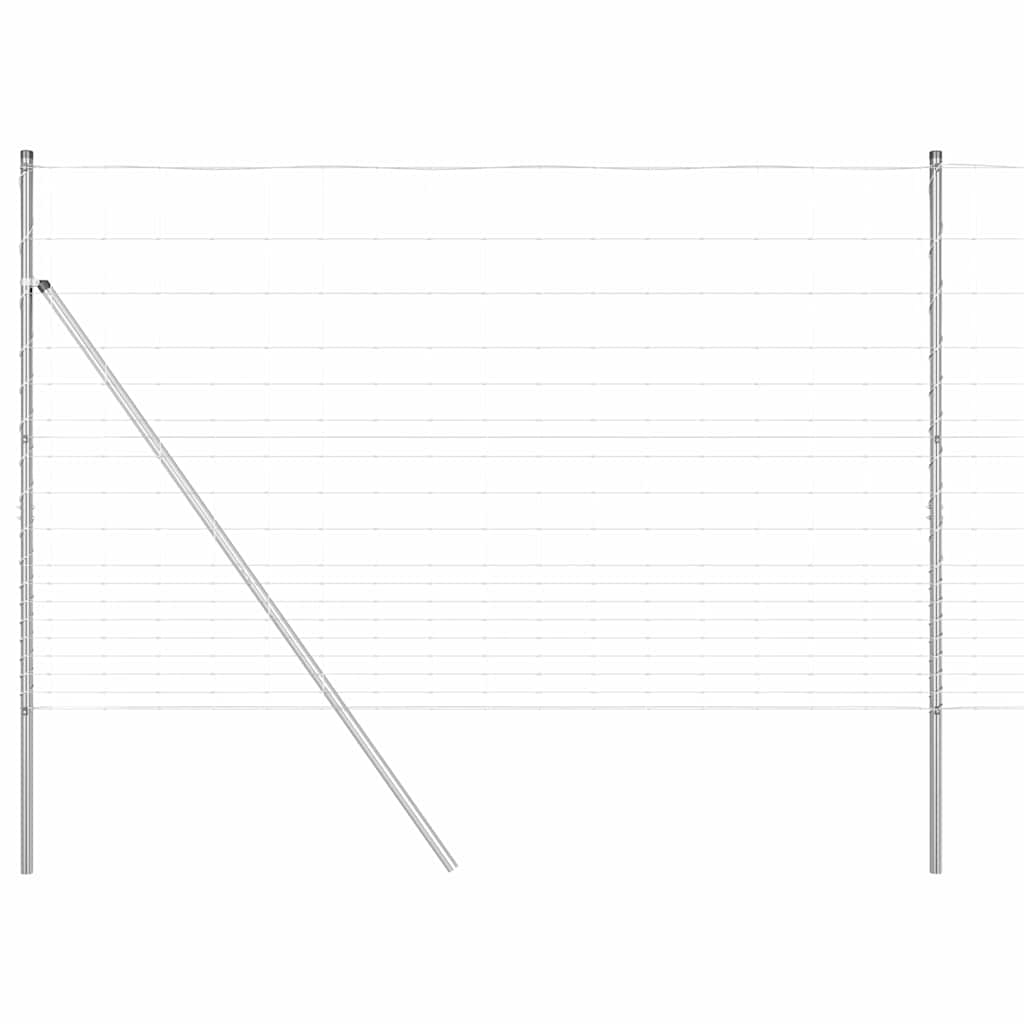 Pasture fence Silver 25 x 1.5 m Galvanized steel