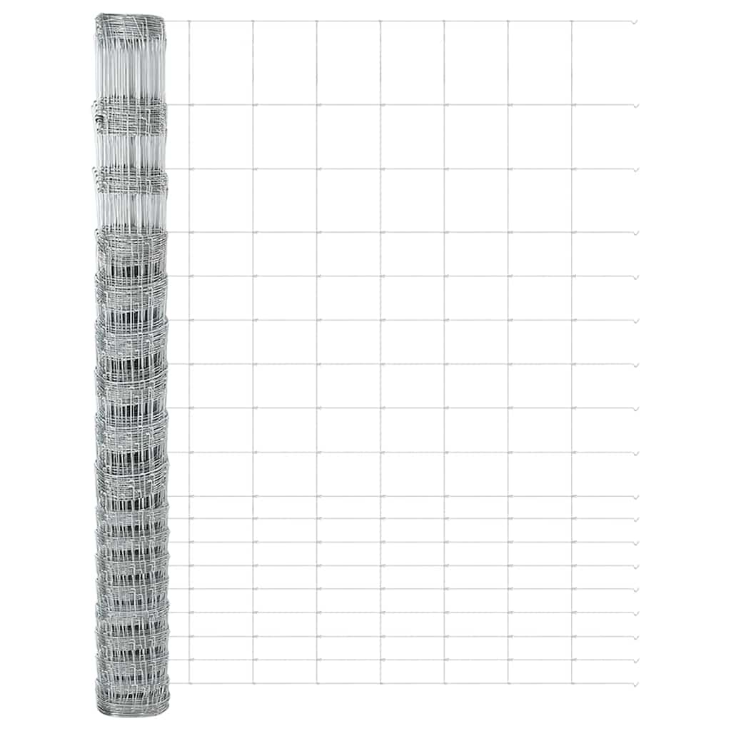 Pasture fence Silver 25 x 1.5 m Galvanized steel