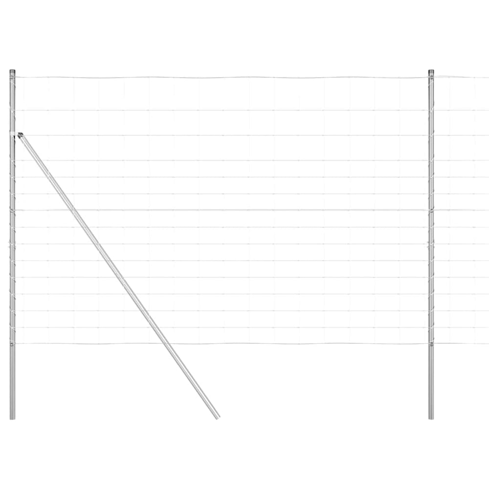 Pasture fence Silver 25 x 1.6 m Galvanized steel