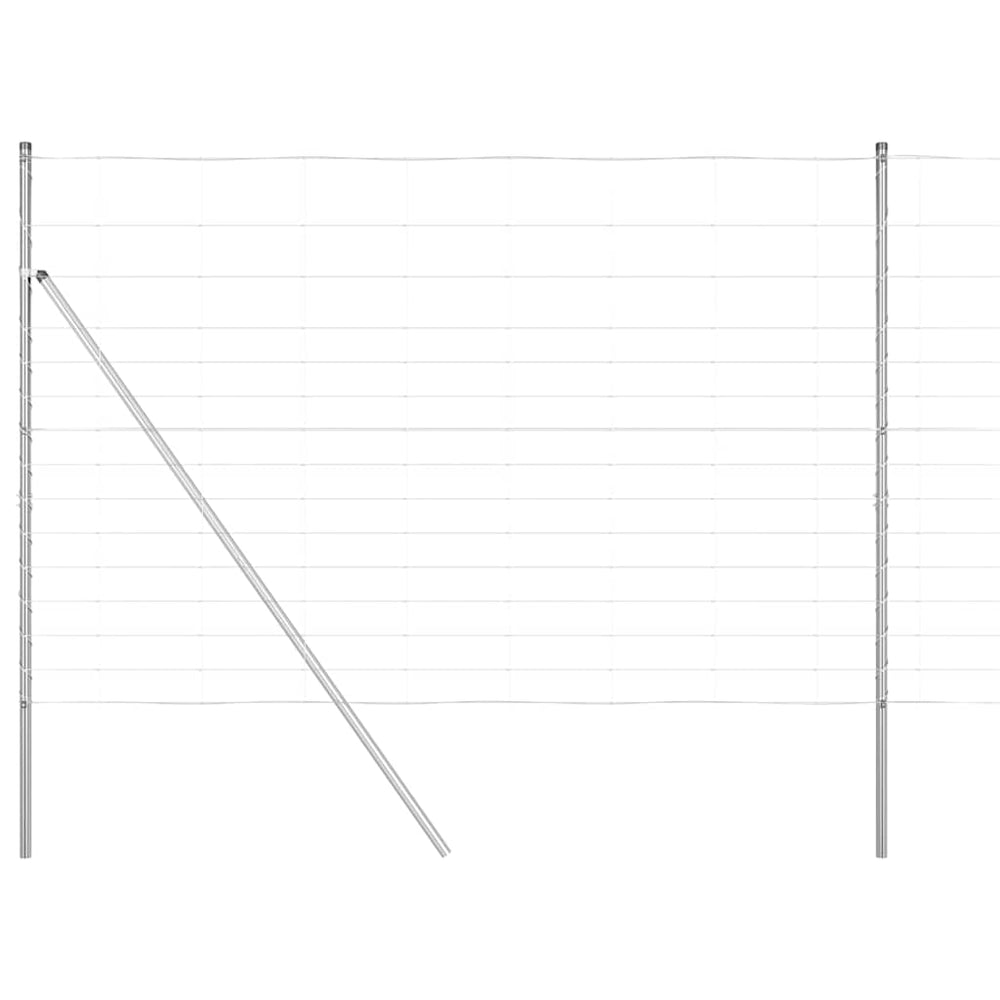 Pasture fence Silver 25 x 1.6 m Galvanized steel