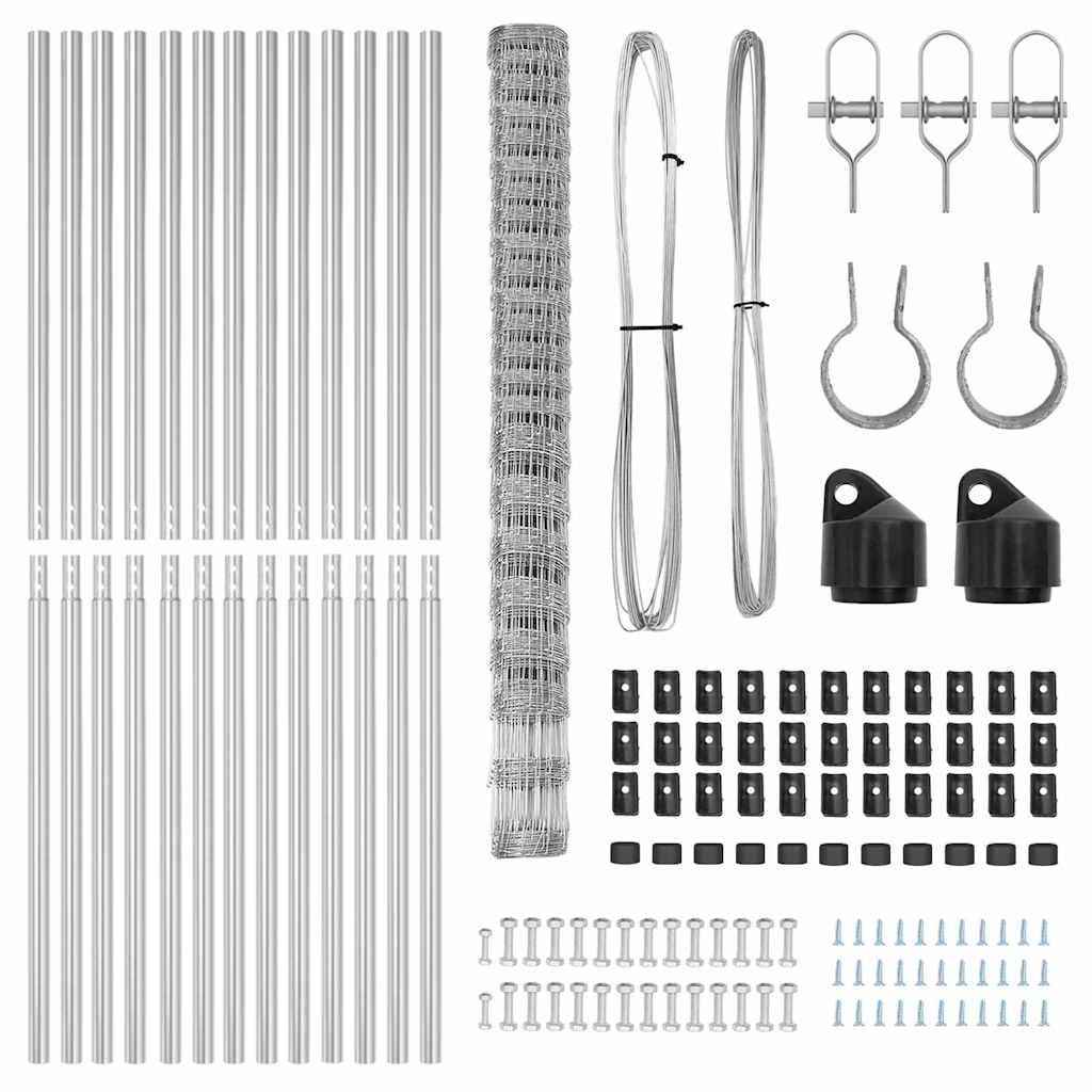 Ganyklų tvora Sidabro 25 x 1.6 m Galvanizuotas plienas