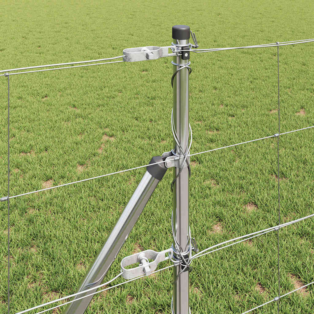 Pasture fence Silver 50 x 0.8 m Galvanized steel