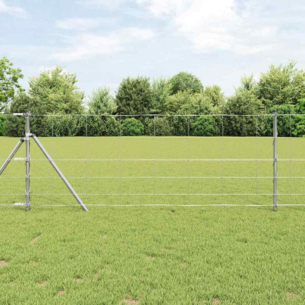 Pasture fence Silver 50 x 0.8 m Galvanized steel