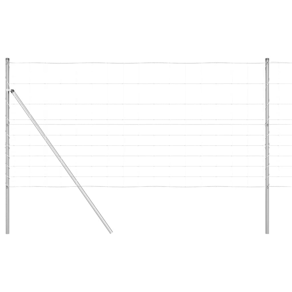 Pasture fence Silver 50 x 1.2 m Galvanized steel