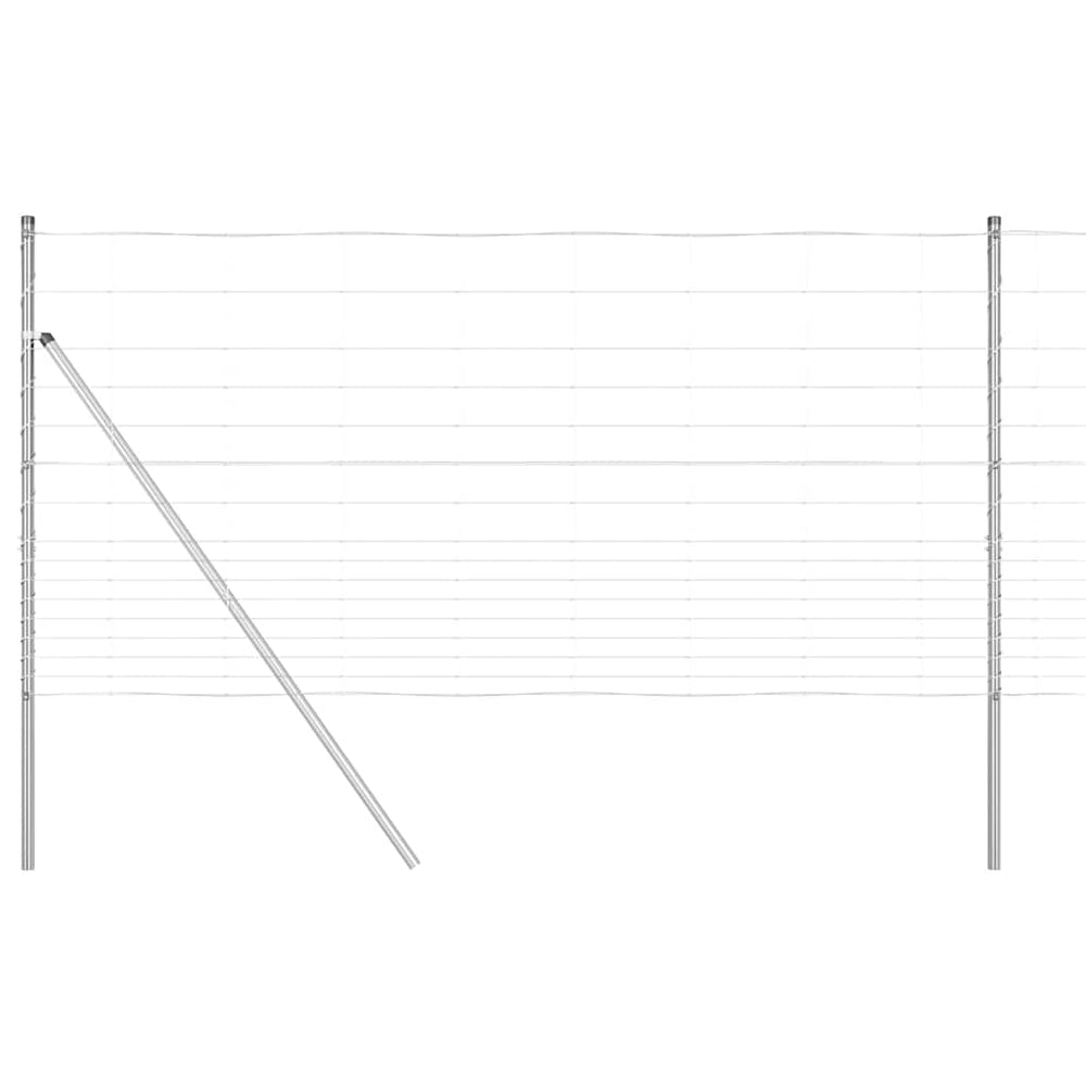 Pasture fence Silver 50 x 1.2 m Galvanized steel
