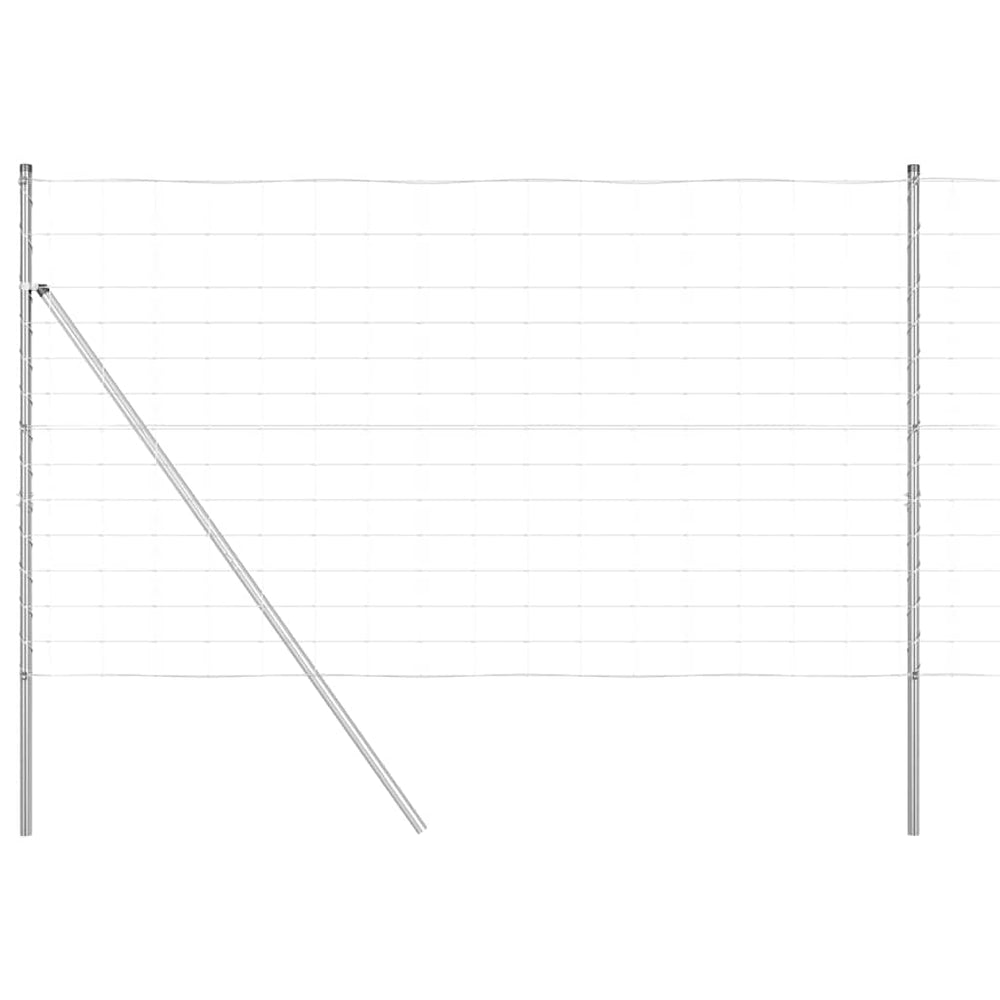 Pasture fence Silver 50 x 1.4 m Galvanized steel