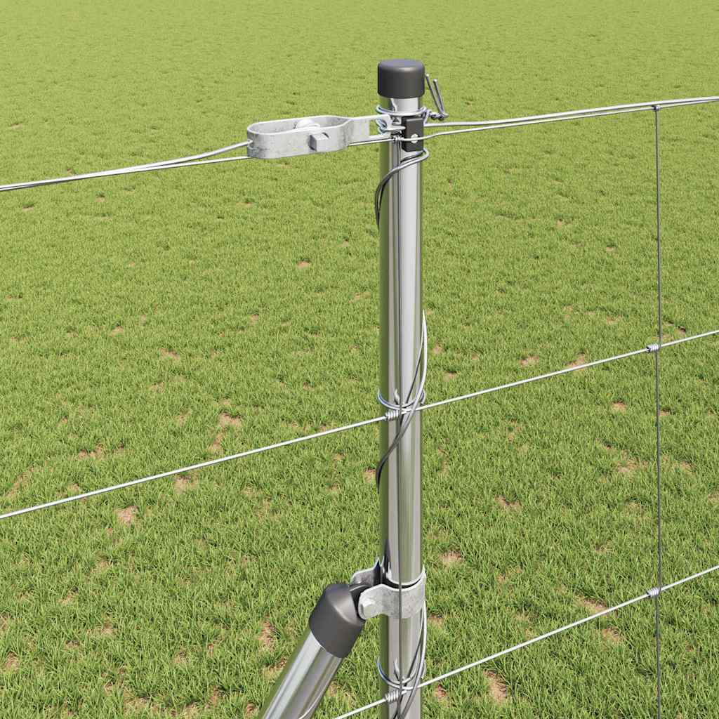 Pasture fence Silver 50 x 1.5 m Galvanized steel