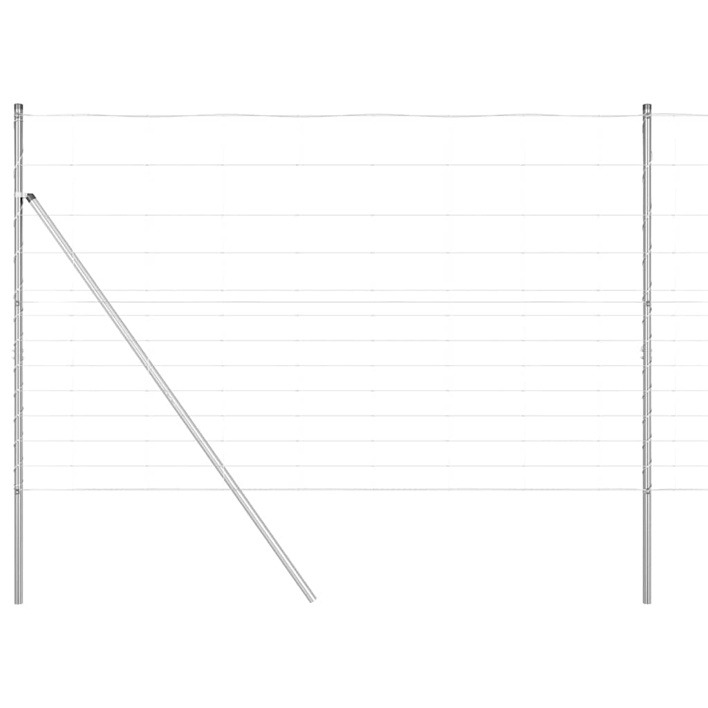 Pasture fence Silver 50 x 1.5 m Galvanized steel