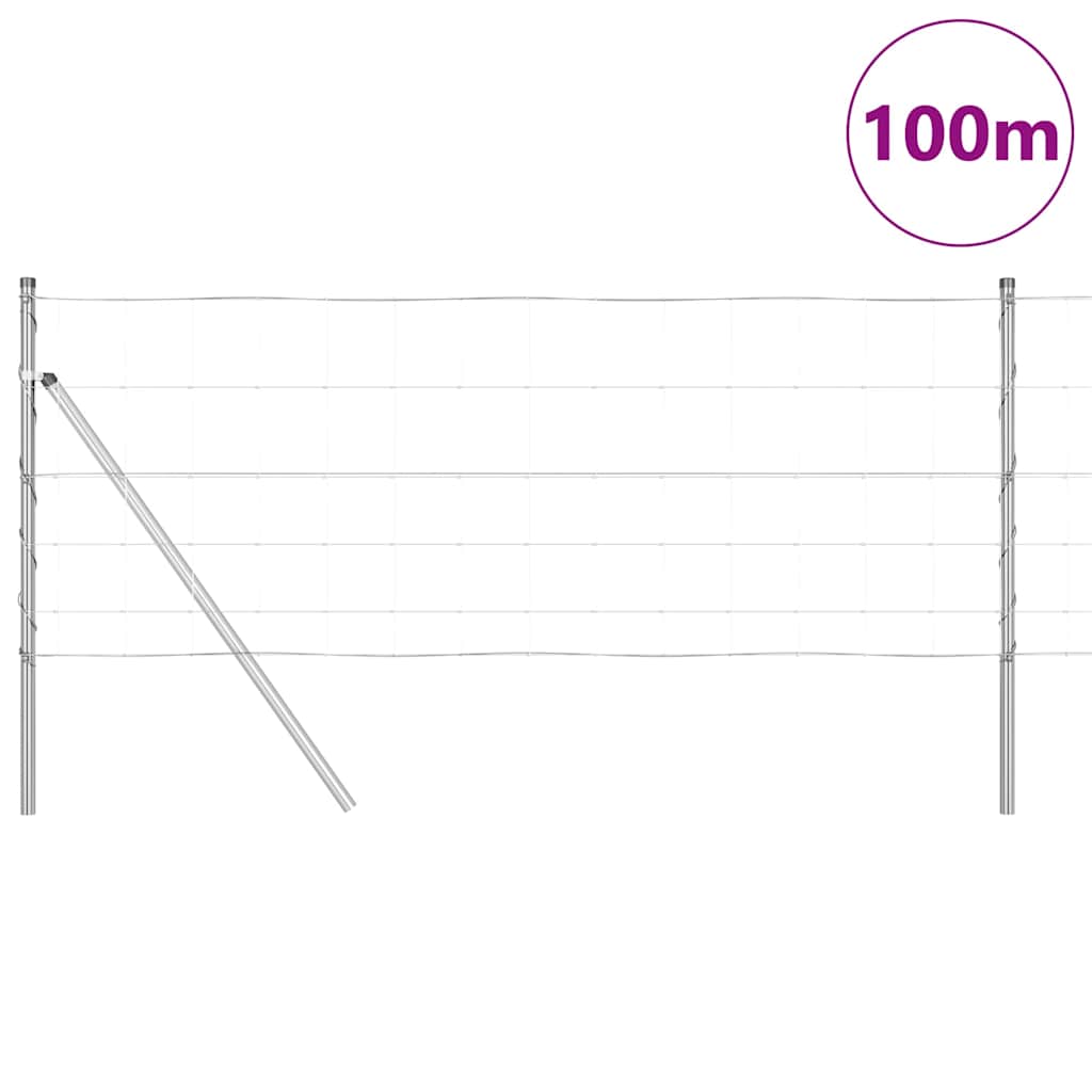 Ganyklų tvora Sidabro 100 x 0.8 m Galvanizuotas plienas