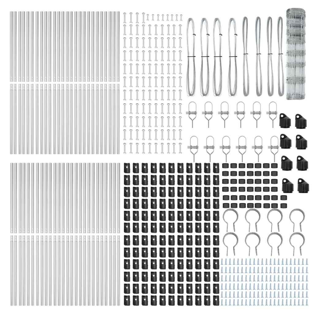 Pasture Fence Silver 100 x 1 m Galvanized steel