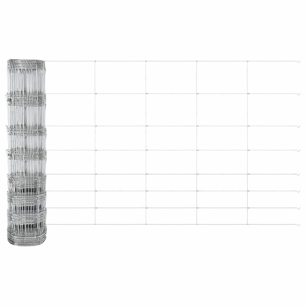 Pasture Fence Silver 100 x 1 m Galvanized steel