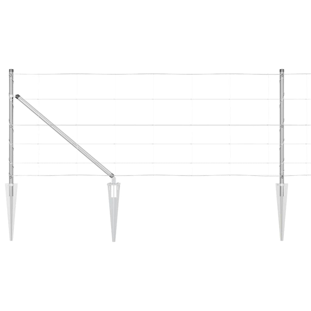 Pasture Fence Silver 25 x 0.8 m Galvanized steel