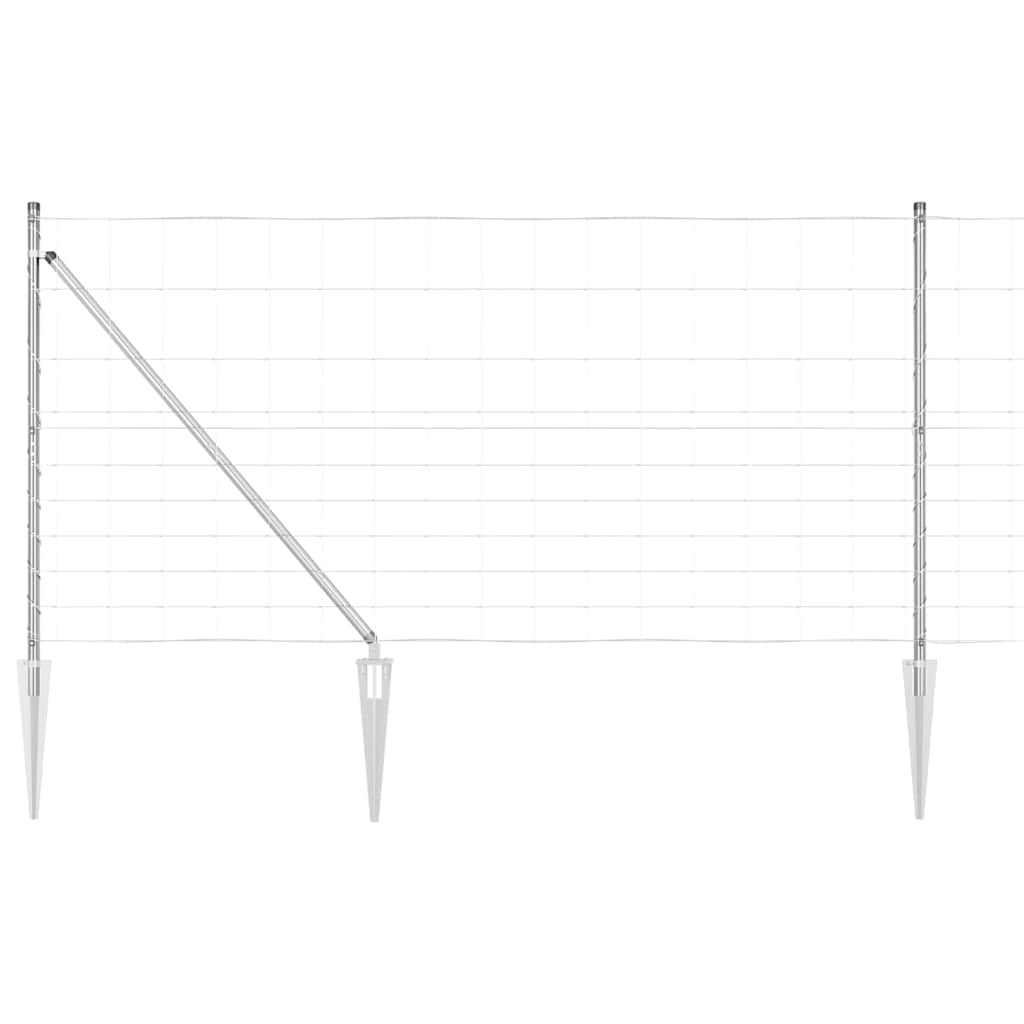 Ganyklų tvora Sidabro 25 x 1,2 m Galvanizuotas plienas