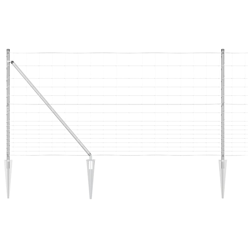 Pasture fence Silver 25 x 1.2 m Galvanised steel