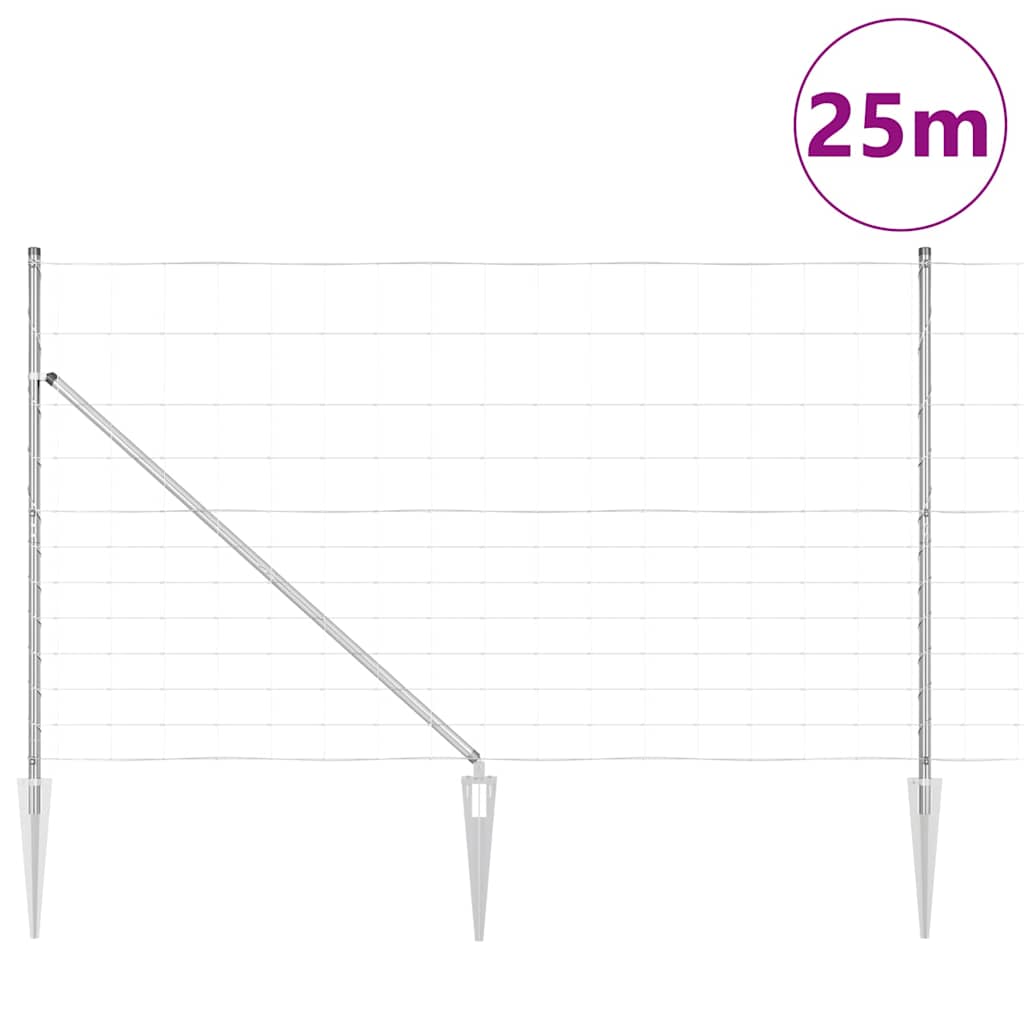 Ganyklų tvora Sidabro 25 x 1.4 m Galvanizuotas plienas
