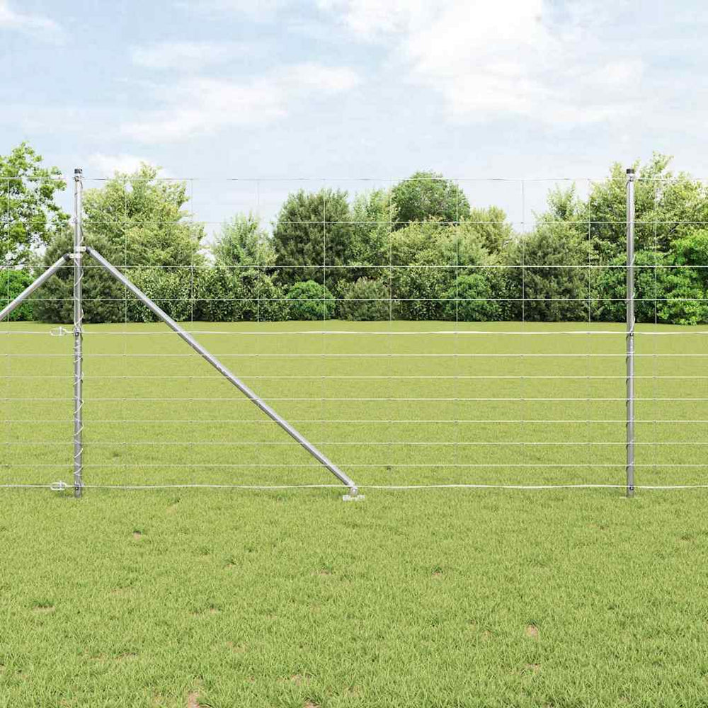 Pasture Fence Silver 25 x 1.4 m Galvanized Steel