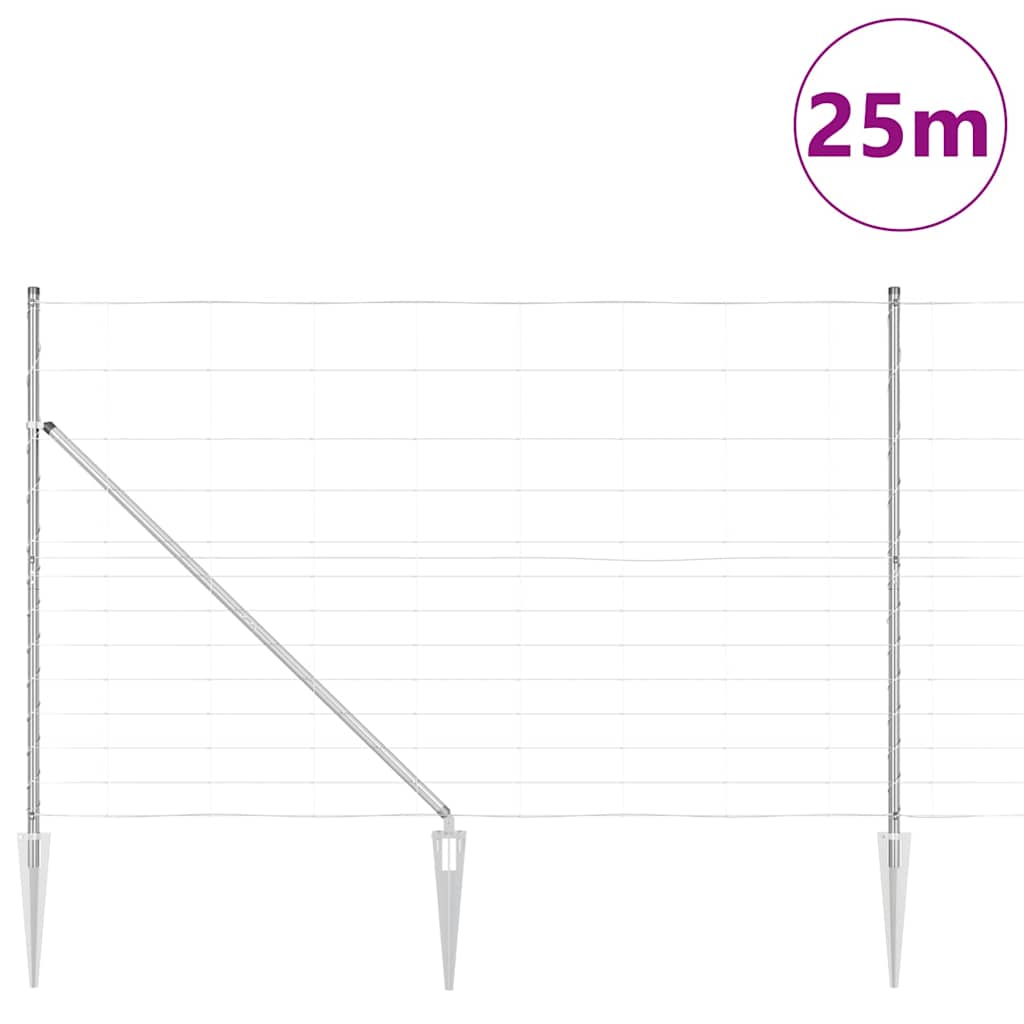 Ganyklų tvora Sidabro 25 x 1.5 m Galvanizuotas plienas
