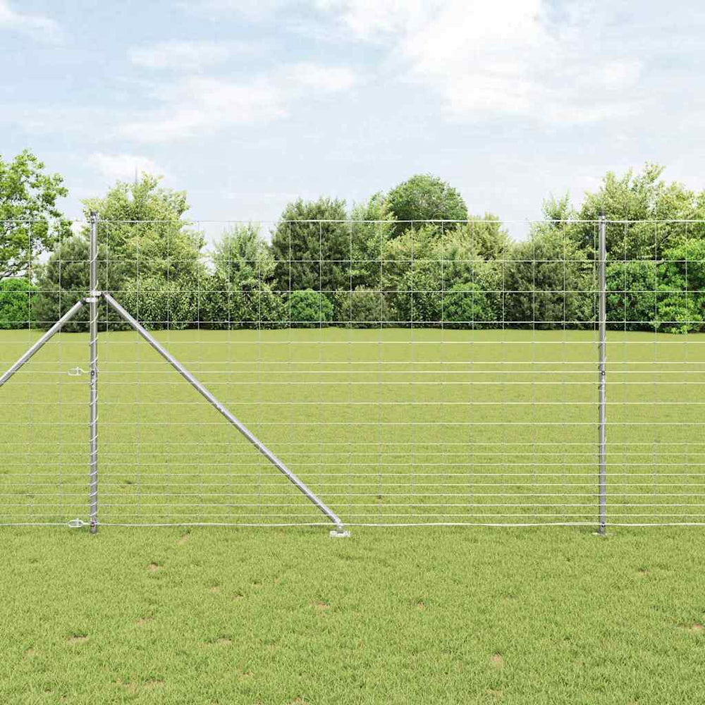 Pasture fence Silver 25 x 1.5 m Galvanized steel