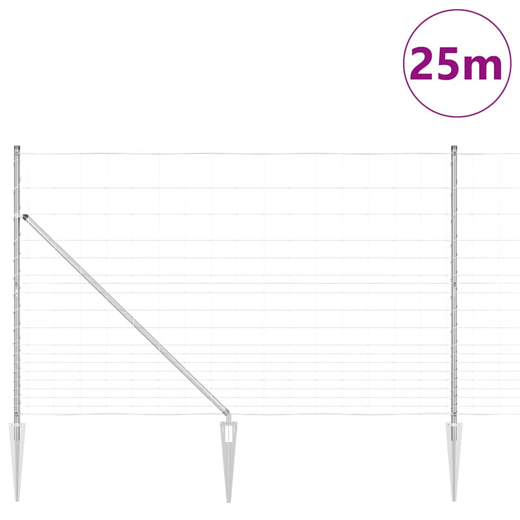 Ganyklų tvora Sidabro 25 x 1.5 m Galvanizuotas plienas