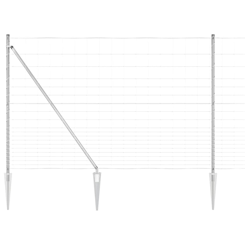 Pasture fence Silver 25 x 1.6 m Galvanised steel