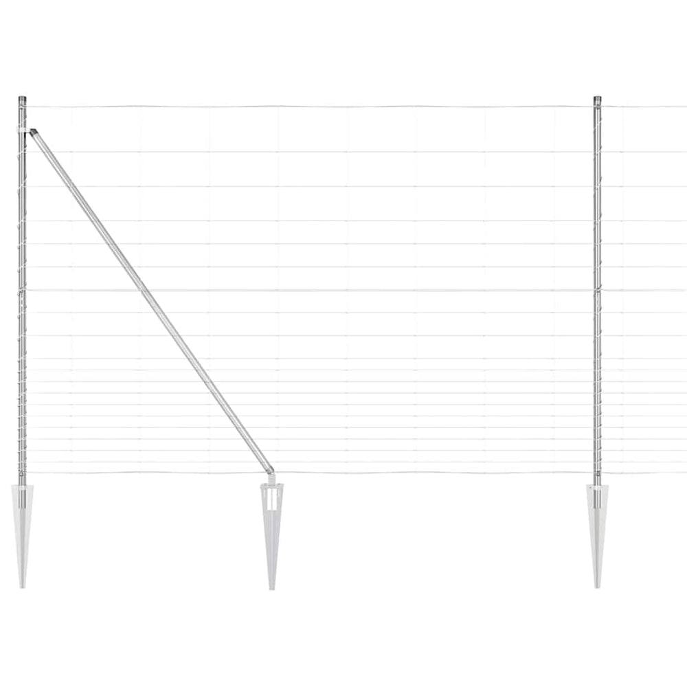 Pasture fence Silver 25 x 1.6 m Galvanised steel