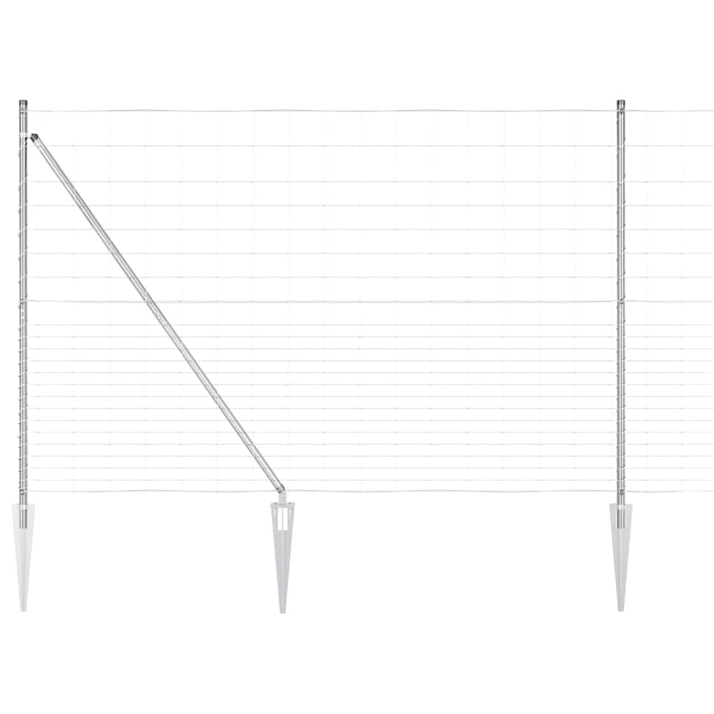 Pasture fence Silver 25 x 1.6 m Galvanised steel