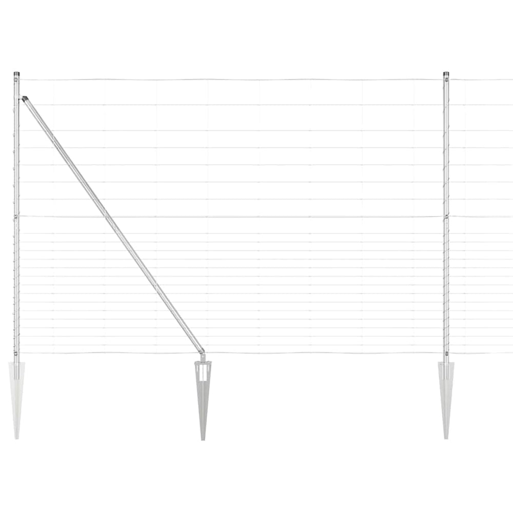 Pasture fence Silver 25 x 1.6 m Galvanised steel