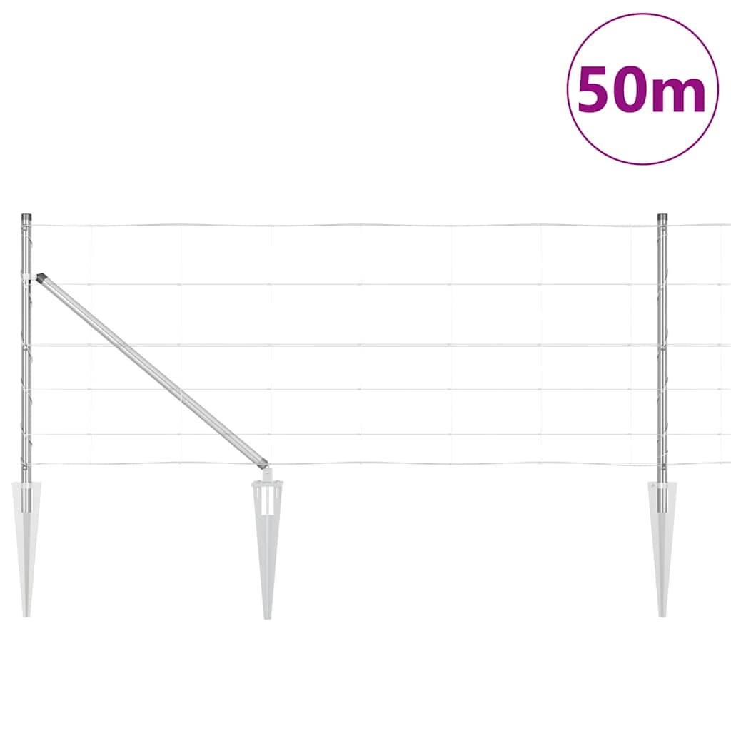 Ganyklų tvora Sidabro 50 x 0.8 m Galvanizuotas plienas