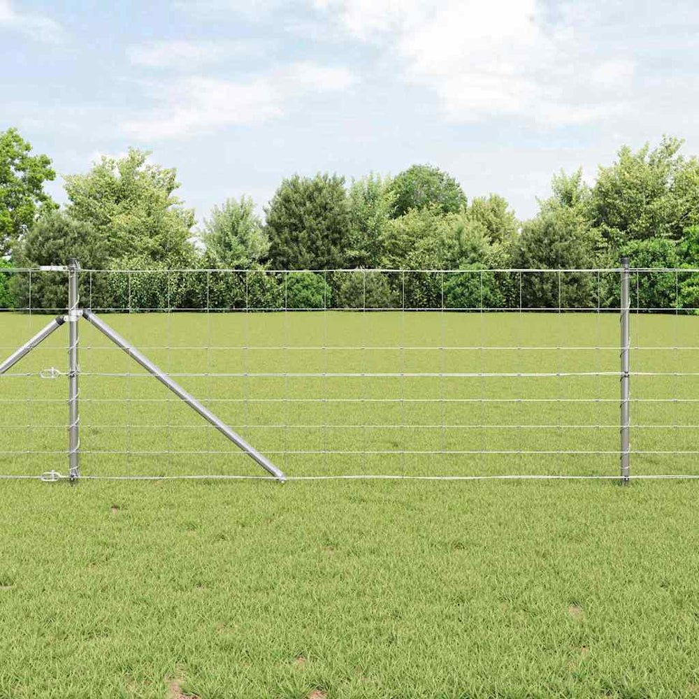 Pasture fence Silver 50 x 0.8 m Galvanized steel